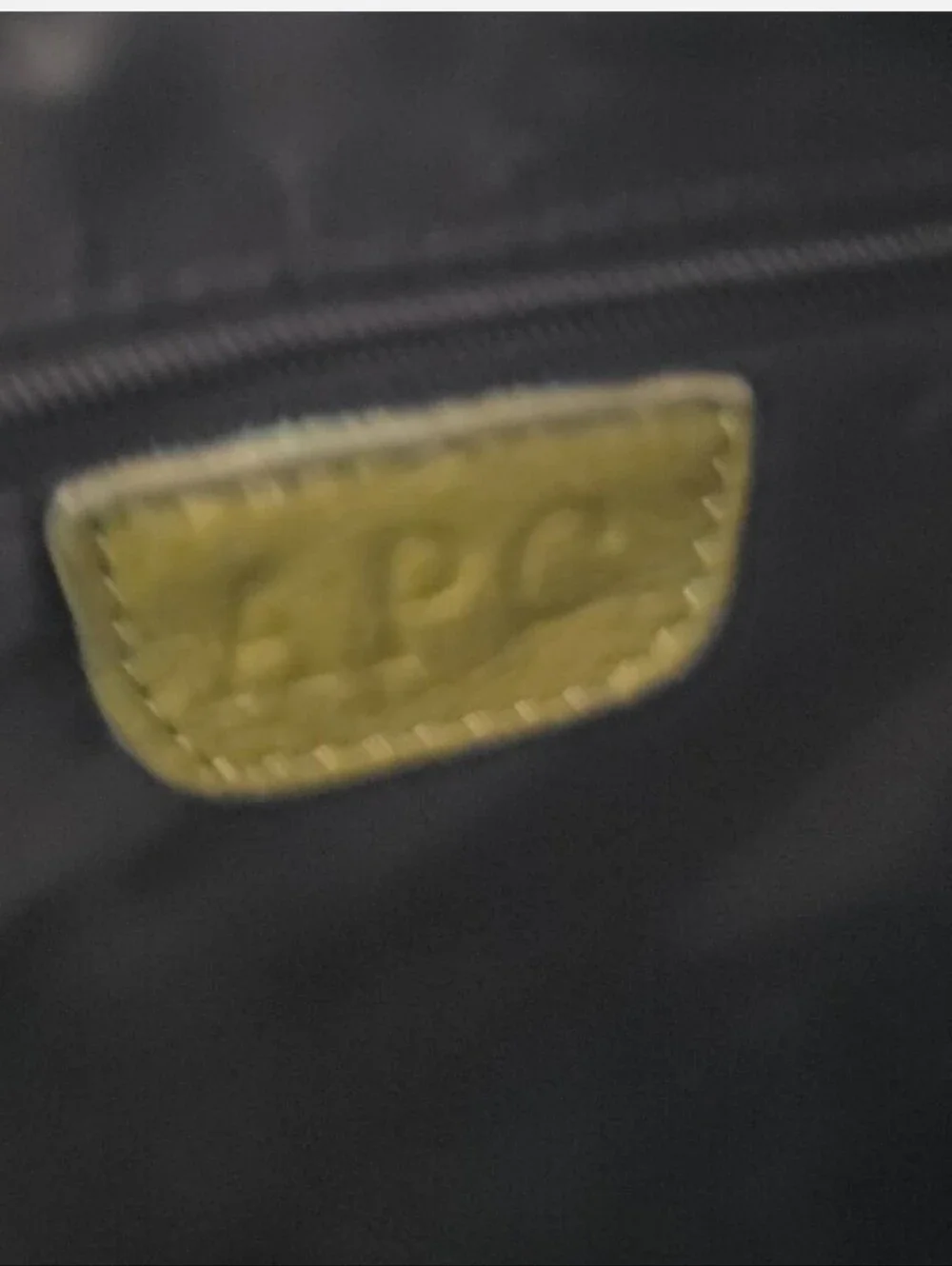 A.P.C. Olive Green Leather Tote